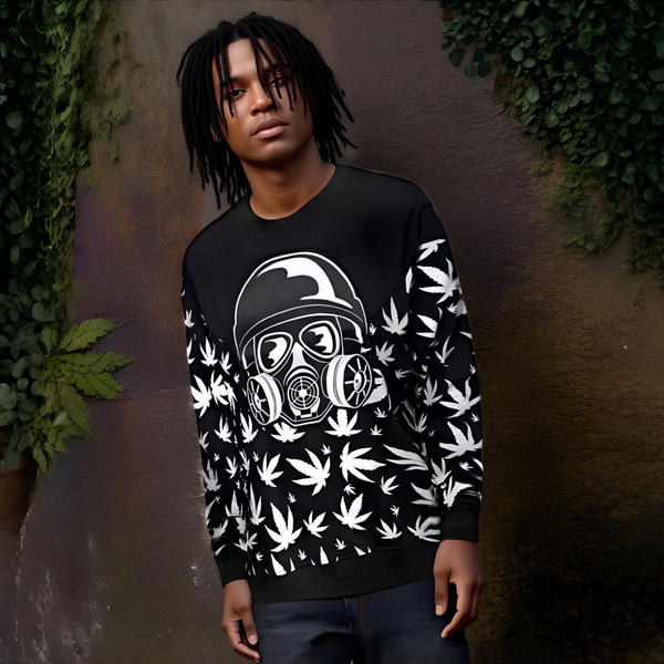 ^MAXI MILIAN^ (BLACK) ~420 WEED ARMY~ CREWNECK SWEATSHIRT