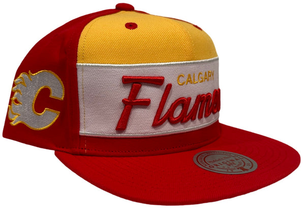 *Calgary Flames* snapback hats by Mitchell & Ness