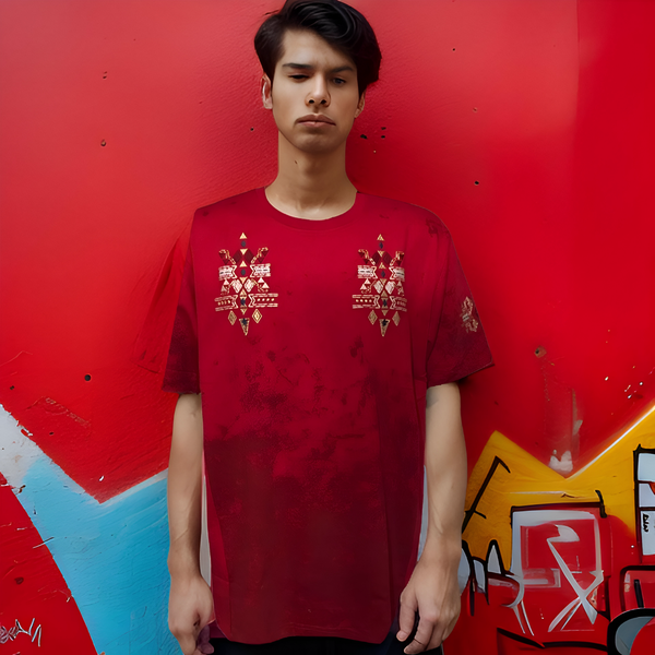 ^8IGHTH DSTRKT^ (RED) ~EMBROIDERED LOGOS~ SHORT SLEEVE T-SHIRTS