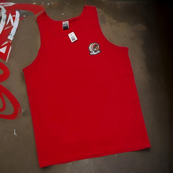 *HUSTLE GANG* (RED) ~SIMPLE CHIEF~ TANK TOPS FOR MEN