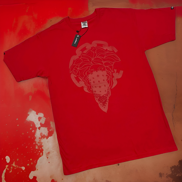 *CROOKS & CASTLES* (RED) ~BANDUSA CHAIN~ SHORT SLEEVE T-SHIRT