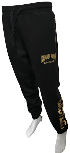 ^CROOKS & CASTLES^ (BLACK-GOLD) DEATH ROW *CORE JOGGERS* (COLLABS)