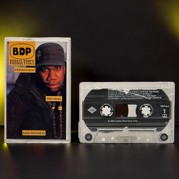 •BOOGIE DOWN PRODUCTIONS ~ EDUTAINMENT• ~1990 OG PRESSING~ (CASSETTE TAPE) (3)