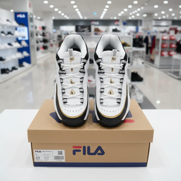 *FILA* ~G-Hill 3~ •90’s Throwback’s• ~B-Ball Sneaks~(Black/Gold/White)