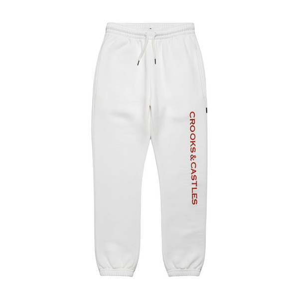 *CROOKS & CASTLES* (WHITE) ~RULING ANGEL~ JOGGER SWEATPANTS