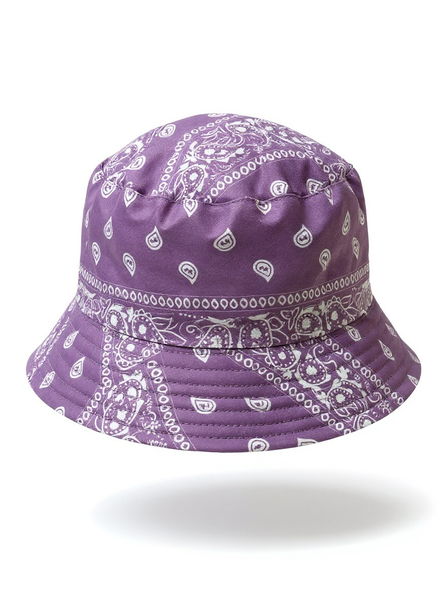*Bucket Hat* ~Unisex Reversible~ •Med/Large Fit• (Purple Bandana)