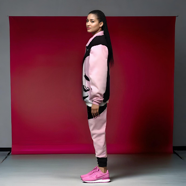 ^CHAMPION CHIEF^ LUXURY (PINK-MULTI) TRACKSUITS (UNISEX) (CUT & SEW)