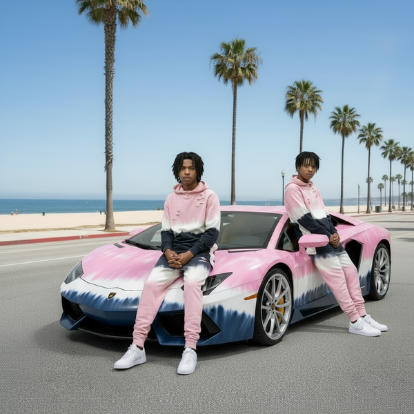*BLACK KEYS* ~ICE CREAM~ THREE TONE HOODED SWEATSUITS