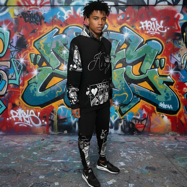 •KING OF HEARTS• LUXURY JOGGER SWEATSUITS (CUT & SEW) (EMBROIDERED LOGOS)