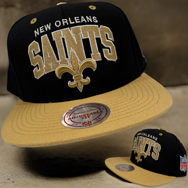 *New Orleans Saints* snapback hats by Mitchell & Ness