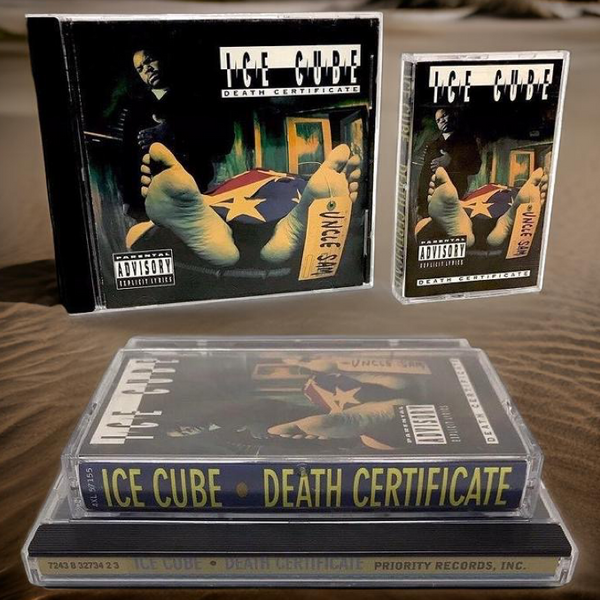•ICE CUBE - DEATH CERTIFICATE• (1991) (CASSETTE & CD AVAILABLE) (ORIGINAL PRESSINGS)