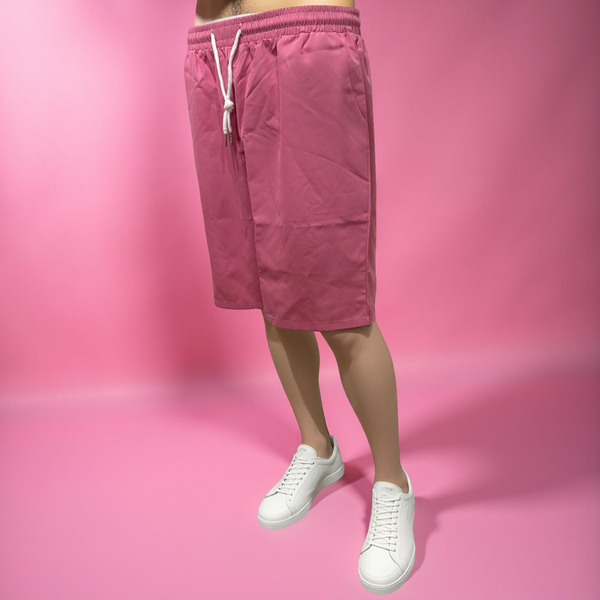 •PINK SHORTS• ~Lightweight summer casual wear~ (Front pockets & drawstring closure)