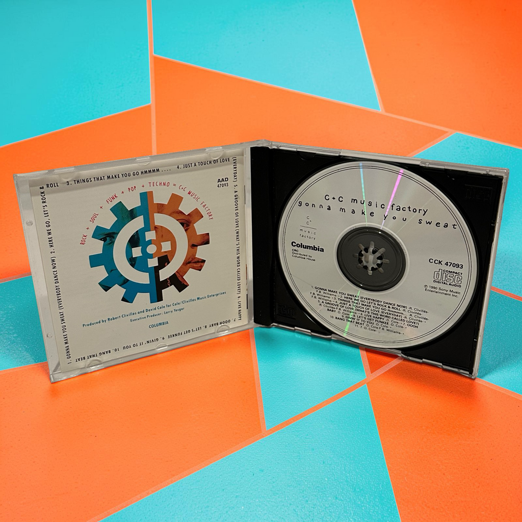 •C&C MUSIC FACTORY ~ GUNNA MAKE YOU SWEAT• ~1990 OG PRESSINGS~ (CD & CASSETTE TAPE)