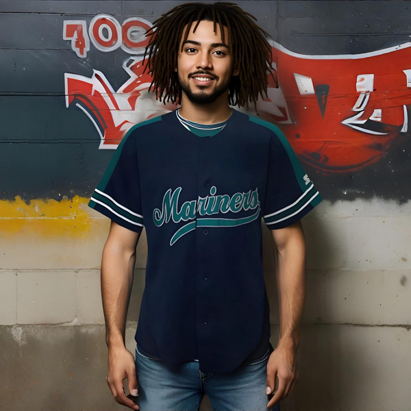 ^SEATTLE MARINERS^ ~PRE-LOVED~  VINTAGE 90'S BASEBALL JERSEY BY STARTER