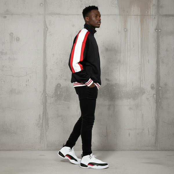 *CHI-TOWN BULLIES* ~LUXURY ZIP UP~ •TRACK JACKETS• (CUT & SEW) (EMBROIDERED LOGO)