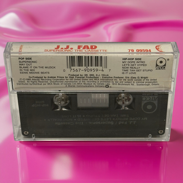 •J.J. FAD - SUPERSONIC• ~1988 OG CANADIAN PRESSING~ (CASSETTE TAPE) (BLACK SHELL) (2)