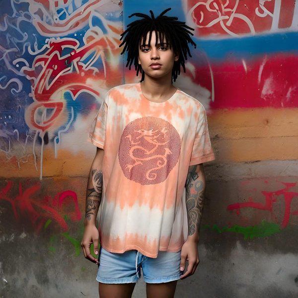 ^IMPERIOUS^ ~RED DRAGON~ (FANCY) TIE DYE SHORT SLEEVE T-SHIRTS