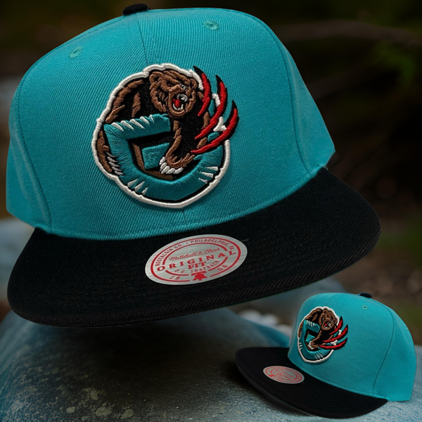 *Vancouver Grizzlies* (Aqua-Black) snapback hats by Mitchell & Ness