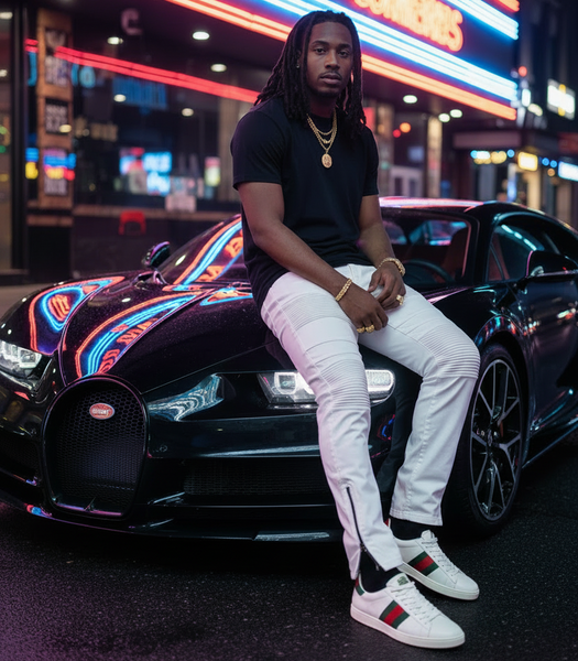 *AKADEMIKS* ~White Denim Jeans~ (34” X 34”)