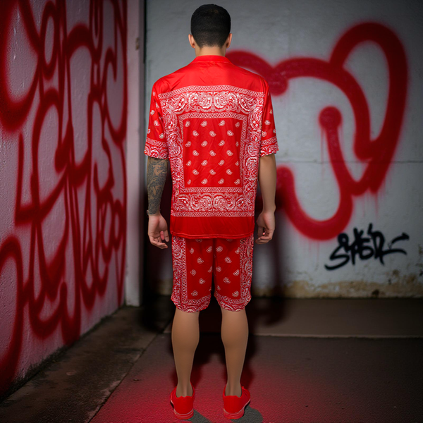 •RED BANDANA• ~Matching summer outfits~ (Activewear) *T-Shirt & Shorts*