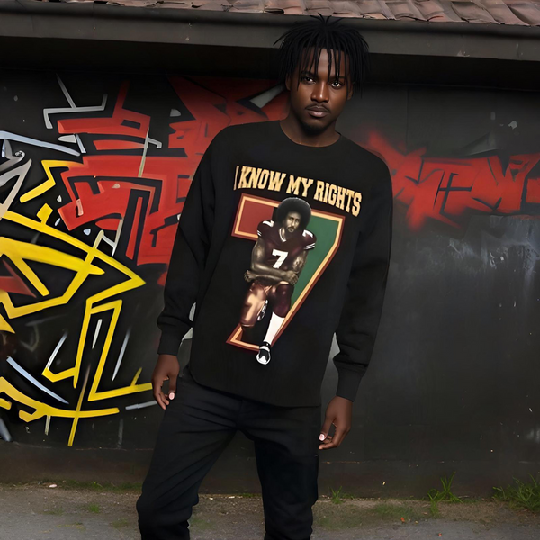 ^KAPERNICK^ ~I KNOW MY RIGHTS~ CREWNECK SWEATSHIRTS (BLACK)