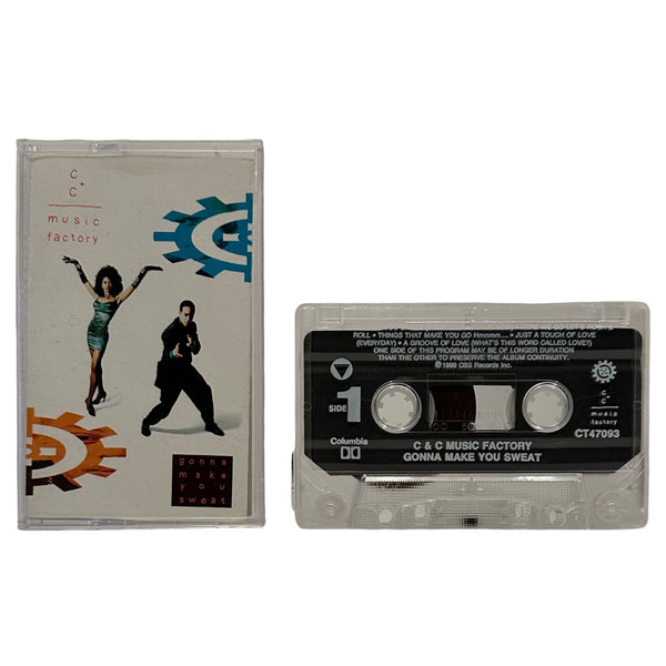 •C&C MUSIC FACTORY - GUNNA MAKE YOU SWEAT• ~1990 OG PRESSING~ (CASSETTE TAPE)