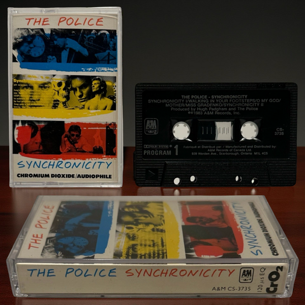 •THE POLICE - SYNCHRONICITY• ~1983 OG CANADIAN REPRESSING~ (CASSETTE TAPE) (BLACK SHELL)