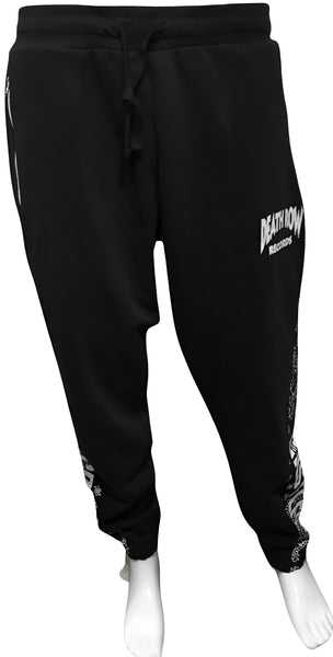 ^CROOKS & CASTLES^ (BLACK) DEATH ROW *BANDANA* JOGGER SWEATPANTS (COLLABS)