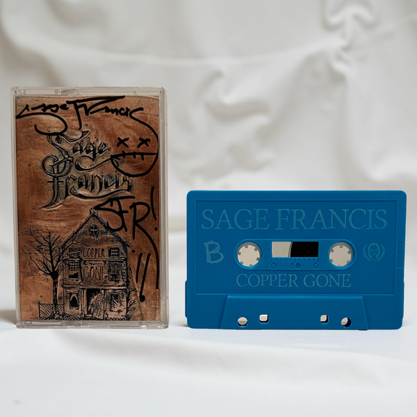 •SAGE FRANCIS - COPPER GONE• ~2014 LIMITED EDITION PRESSING~ (BLUE CASSETTE TAPE) (SIGNED BY SF)