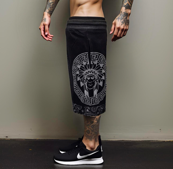 *CHIEFIN’* REVERSIBLE MESH BASKETBALL SHORTS (BIG WAIST SIZES)