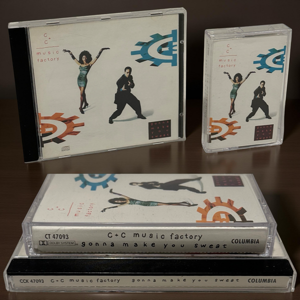 •C&C MUSIC FACTORY - GUNNA MAKE YOU SWEAT• ~1990 OG PRESSINGS~ (CD & CASSETTE TAPE)