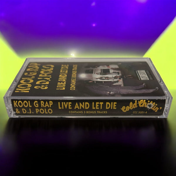 •KOOL G. RAP & D.J. POLO ~ LIVE AND LET DIE• ~1992 OG PRESSING~ (CASSETTE TAPE) (4)
