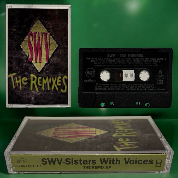 •SWV SISTERS WITH VOICES - THE REMIX EP• ~1994 OG CANADIAN PRESSING~ (CASSETTE TAPE) (HTF BLACK TAPE)