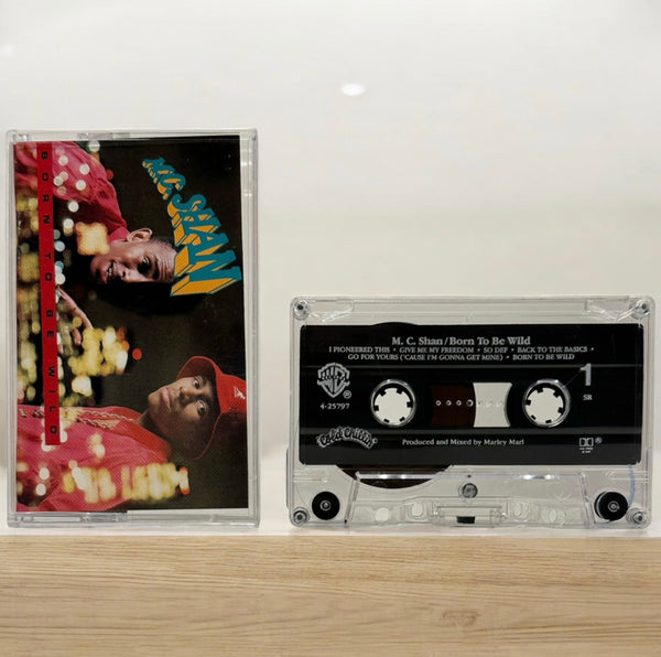 •M.C. SHAN - BORN TO BE WILD• ~1988 OG PRESSING~ (CASSETTE TAPE)