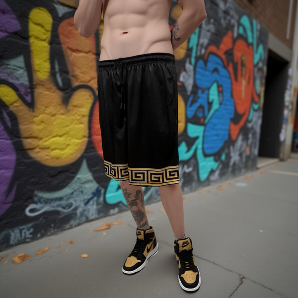•GREEK BLOCK RIBBON• ~Activewear shorts~
