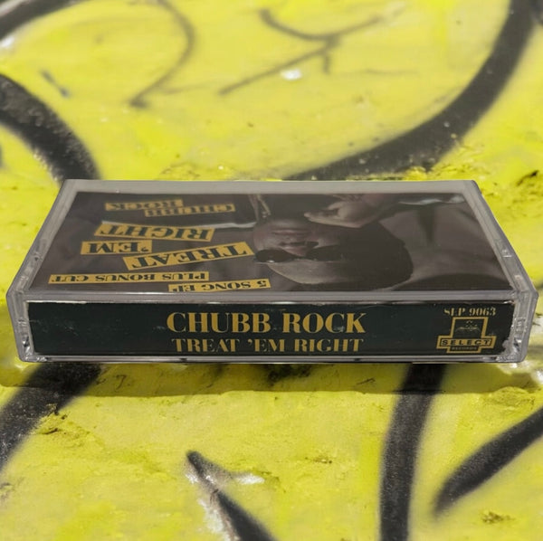 •CHUBB ROCK - TREAT ‘EM RIGHT EP• ~1990 OG PRESSING~ (CASSETTE TAPE)