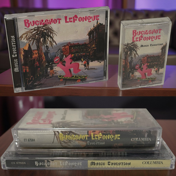 •BUCKSHOT LeFONQUE - MUSIC EVOLUTION• ~1997 OG PRESSINGS~ (CD & CASSETTE TAPE)