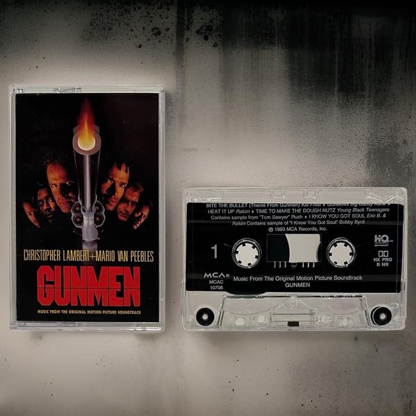 •GUNMEN ~ SOUNDTRACK• ~1993 OG PRESSING~ (CASSETTE TAPE)