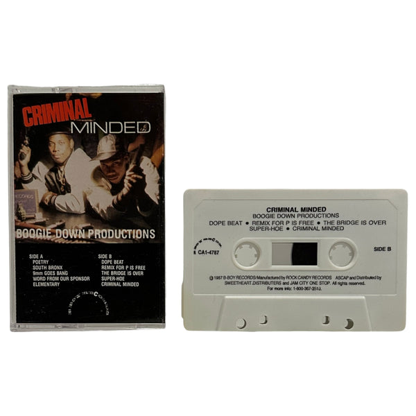 •BOOGIE DOWN PRODUCTIONS - CRIMINAL MINDED• ~1987 OG PRESSING & REPRESSING~ (CD & CASSETTE TAPE)