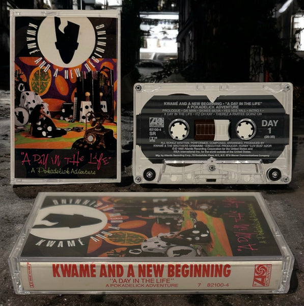 •KWAME AND A NEW BEGINNING - “A DAY IN THE LIFE” A POKADELIC ADVENTURE• ~1990 OG PRESSING~ (CASSETTE TAPE)