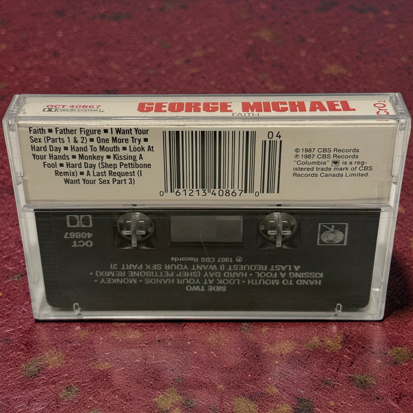 •GEORGE MICHAEL ~ FAITH• ~1987 OG CANADIAN PRESSING~ (CASSETTE TAPE)