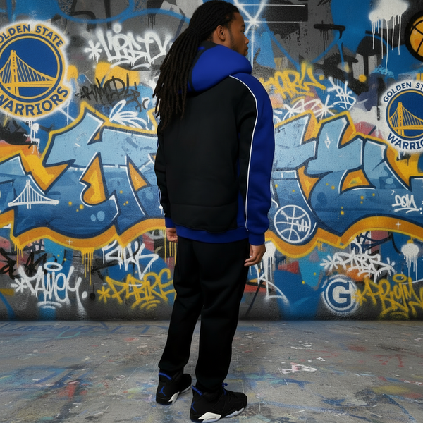 •GOLDEN STATE WARRIORS• (ZIPWAY) MEN'S GAME DAY ~BREAKAWAY~ ZIP UP HOODED SWEATSUITS