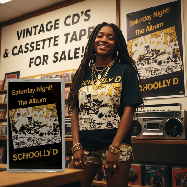 •SCHOOLLY D - SATURDAY NIGHT - THE ALBUM• ~1987 OG PRESSING~ (CASSETTE TAPE)
