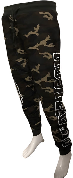 ^HUSTLE GANG^ (CAMOUFLAGE) ~COLLEGIATE~ KNIT JOGGERS SWEATPANTS