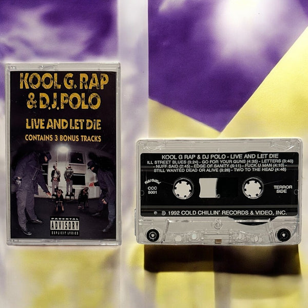 •KOOL G. RAP & D.J. POLO ~ LIVE AND LET DIE• ~1992 OG PRESSING~ (CASSETTE TAPE) (3)