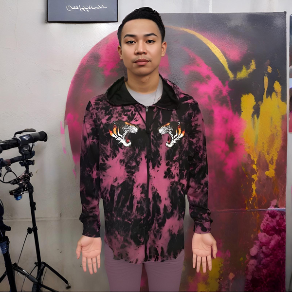*CAMP CLOTHING CO.* ~FLYING TIGERS~ ACID WASH ZIP UP HOODIES