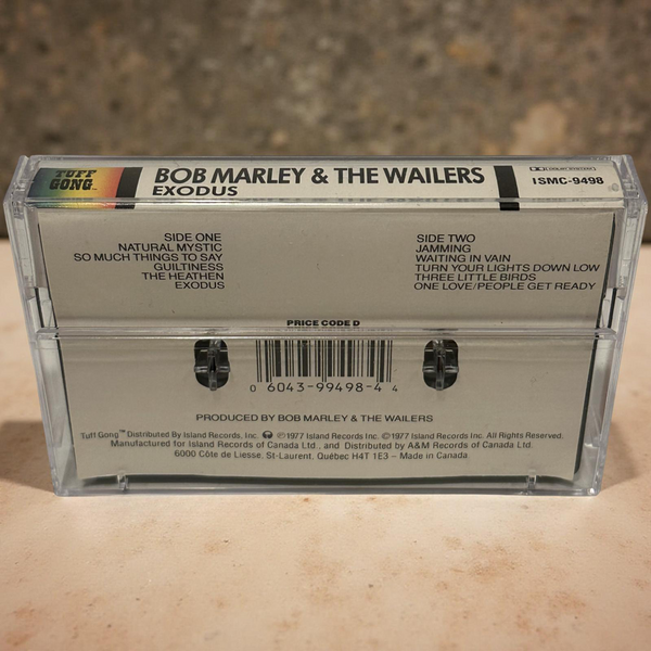 •BOB MARLEY & THE WAILERS - EXODUS• ~1977 OG CANADIAN PRESSING~ (CASSETTE TAPE) (BLACK SHELL)