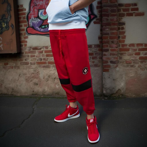 ^SEAN JOHN^ (RED-MULTI) POLYESTER JOGGER SWEATPANTS (XB SIZED)