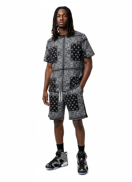 *Matching Black Bandana Summer set* ~Tee & Shorts~ (2XL)