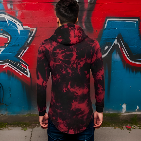 ^CAMP CLOTHING CO.^ *SAVAGE* 3D FOIL PRINT ACID WASH PULLOVER HOODIES